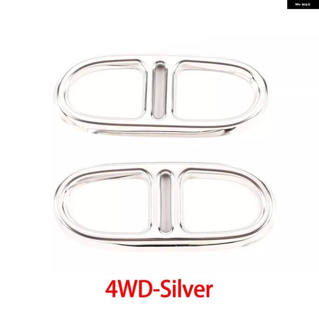 2PCS ステンレス  テールマフラー出力カバー テール テール トリム メルセデス ベンツ GLA クラス X156 H247 2014-2018 2020-2022_7