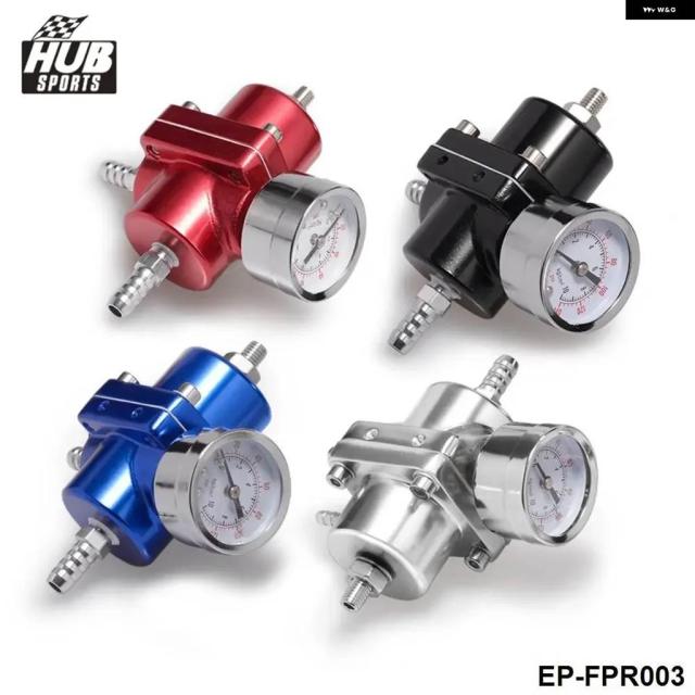 汎用 調整可能 FPR 燃料圧力レギュレーター 0-140 PSI ゲージ ガスホースキット トヨタ カローラ HU-FPR003