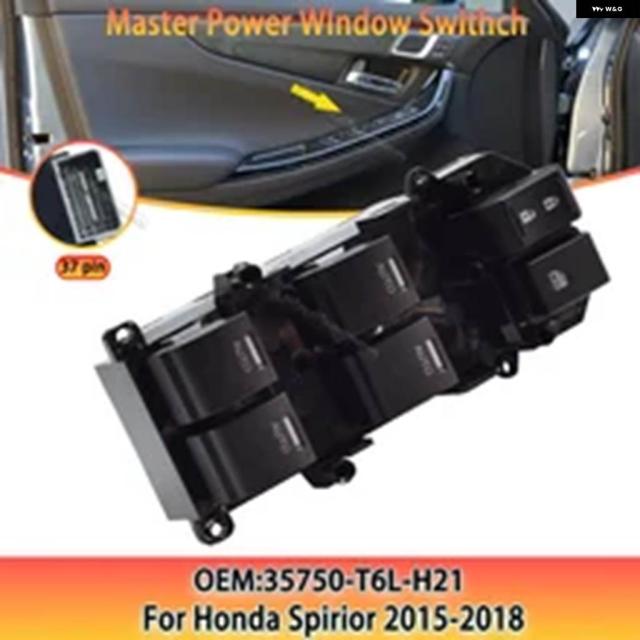 35750-T6L-H21 オートサイド電動パワーウィンドウ コントロール スイッチ ボタン リフティングドアロック ホンダ スピリオール 2015-2018 アコード MK9