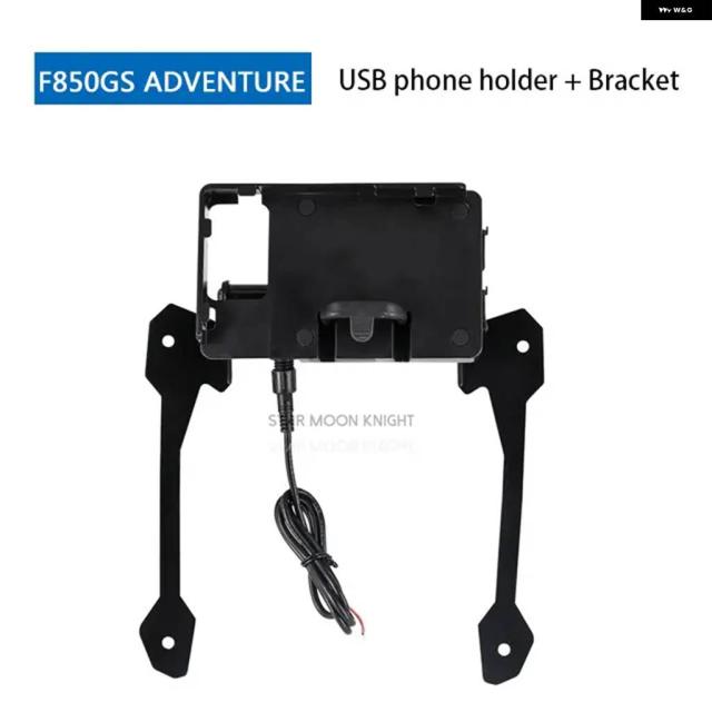 BMW F850GS F850GS F850GS 850 850GS アドベンチャー ADV モト フロントガラス スタンド ホルダー 携帯電話 GPS ナビゲーションプレート ブラケット_10
