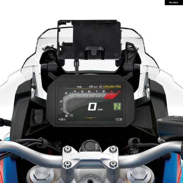 BMW F850GS F850GS F850GS 850 850GS アドベンチャー ADV モト フロントガラス スタンド ホルダー 携帯電話 GPS ナビゲーションプレート ブラケット_2