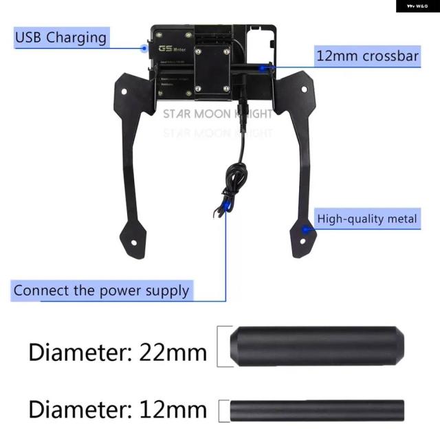 BMW F850GS F850GS F850GS 850 850GS アドベンチャー ADV モト フロントガラス スタンド ホルダー 携帯電話 GPS ナビゲーションプレート ブラケット_5