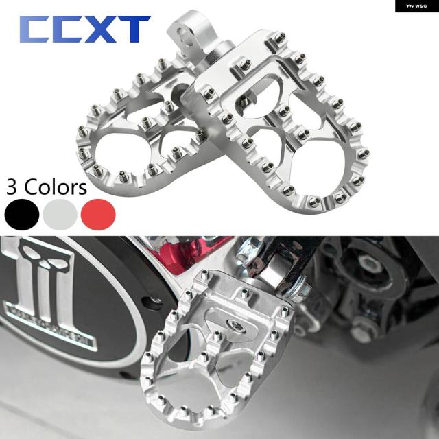 CNC バイク ワイド フットペグ 360°回転調整可能で ハーレー ダイナ883スポースター883ソフテイルスリムFLS