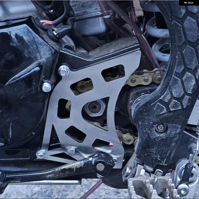 バイク フロント スプロケット カバー チェーン ガード アルミ 加代 KT250 ロンシン MT250 ヘンジアン 2ストローク DT230 カヨ KT 250 アクセサリー_5