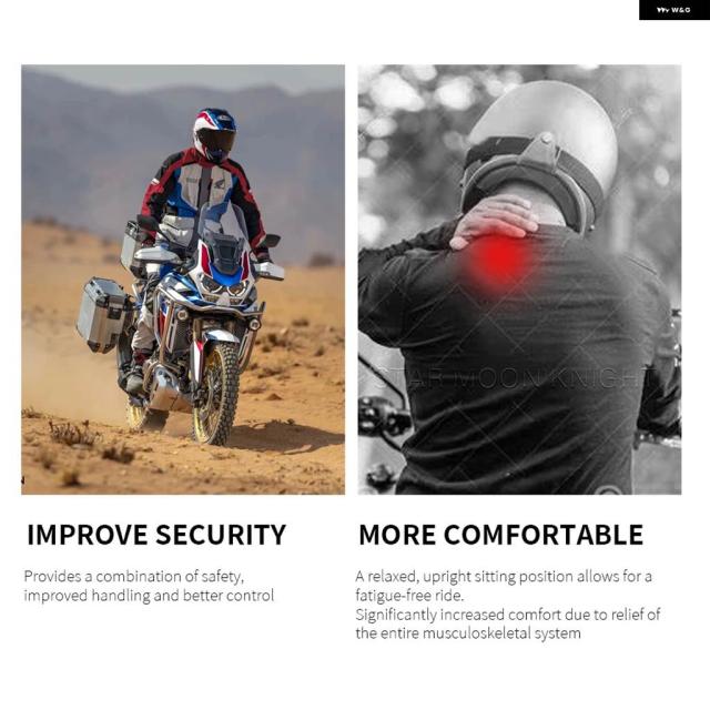 ホンダ アフリカ ツインCRF1100L冒険運動競技 2020年用 - 手持ち部分赤ちょうちん ライザークランプ CNC 手持ち部分赤ちょうちん リフトエクステンデッド アダプタ マウント