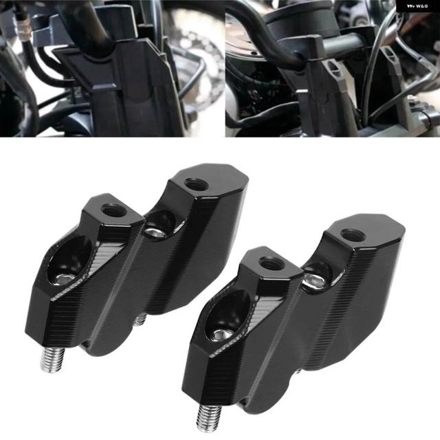 ブラック バイク CNC ハンドルバー バーライザー クランプキット ハーレー スポースターS 1250 RH1250S 2021-2023