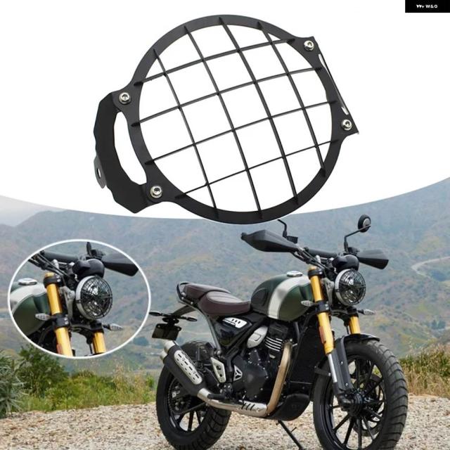 SPEED400 SCRAMBLER400X カバー レトロ ヘッドライト ガードスピード 400用 ヘッドライト グリル スクランブラー400X 2024年