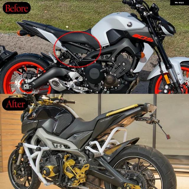 バイク サイド パネル カバー ヤマハ MT-09 FZ09 2014 - 2020年モデル フェアリング カウルプレートカバー_2