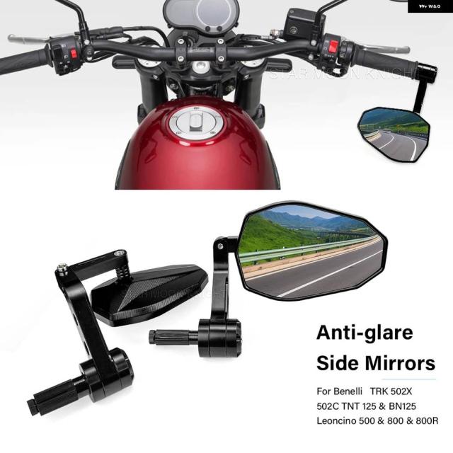 ベネリ 502C TNT 125 X LEONCINO 800Rレオンチーノ500トレイル調整式リアビューミラー レオンチーノ800サイドミラー