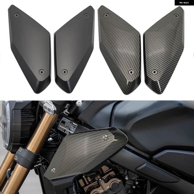 ブラック/カーボン バイク ABS サイド パネル フェアリング フレーム カバー ホンダ CB650R 2018-2023 2020 2021 2022