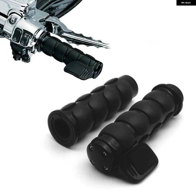 1インチ 25MM ブラック バイク ハンドルバー ハンド グリップ ヤマハ ロードスター シルバラード ウォリアー クラシック ミッドナイト XV 1600 1700