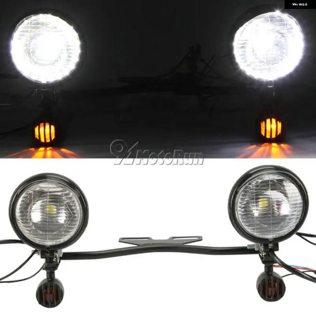 バイク LED エンジェルアイ ウィンカー ドライビング パッシング スポット フォグライト バー ヤマハ V-STAR XVS 650 950 1100 1300 シルバラード