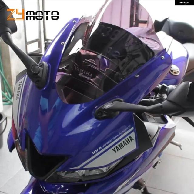 ヤマハ 5 V3 YZFR15 YZF-R15 2017 - 21 バイク ウィンドシールド ウィンドスクリーン バイザー ダブルバブル_1