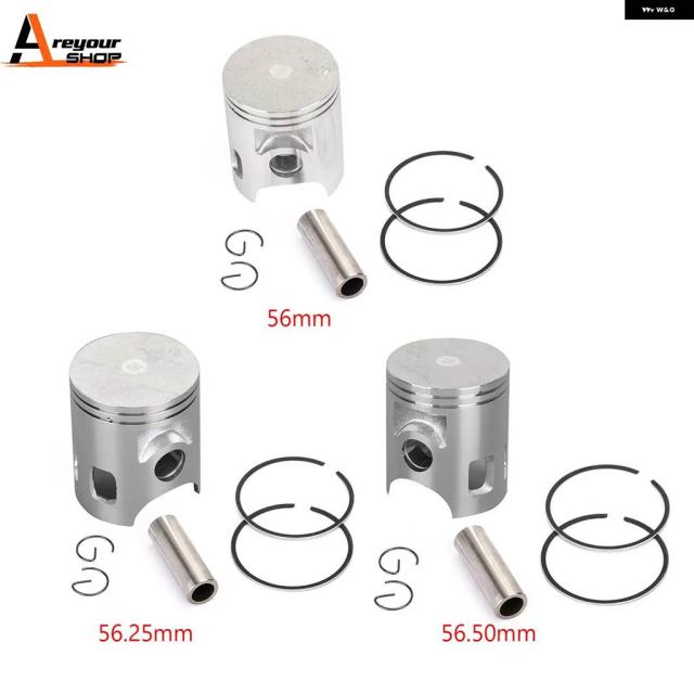 ピストンキット ボア STD / 0.25MM / 0.50MM ヤマハ DT125 78-81 DT125MX 86-91 56MM / 56.25MM / 56.50MM ボアサイズ