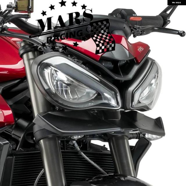 トライアンフ STREET TRIPLE 765RS 765 RS 2023 - 2025 ダウンフォース フロントスポイラー ウィングレット エアロダイナミック ウィング フロントスポイラー キット