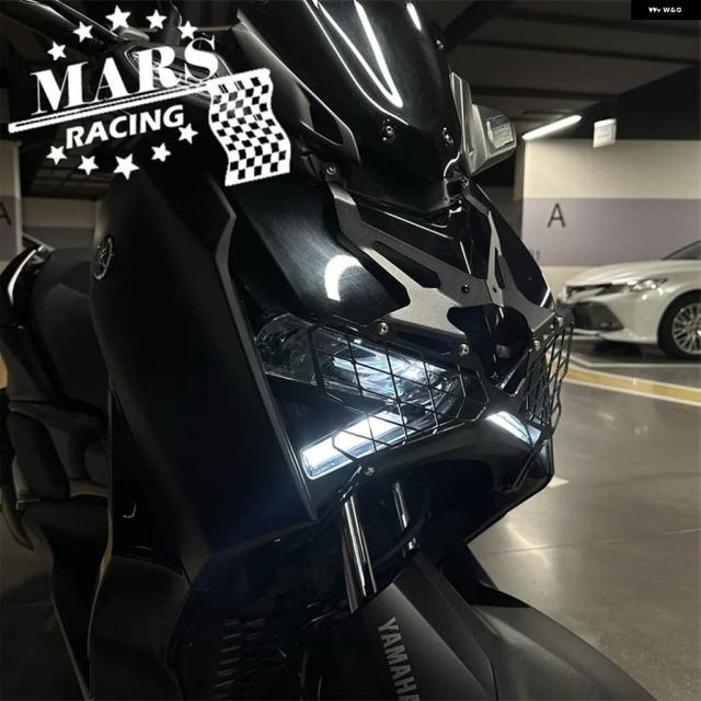 ヤマハ XMAX300 2021-2024 バイク フロント ヘッドライト グリル ガードカバー プロテクター ヘッドライト