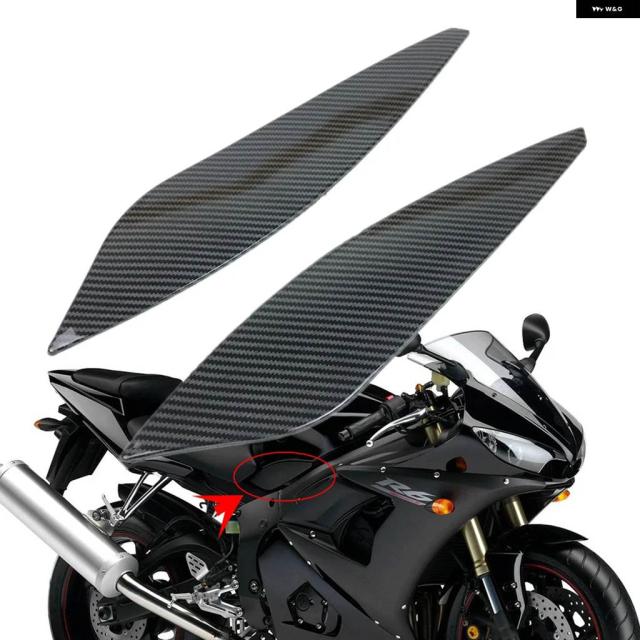 カーボン バイク タンク サイド カバー パネル フェアリング インサート カバー トリム ヤマハ YZF600 R6 YZF-R6 2003 2004 2005