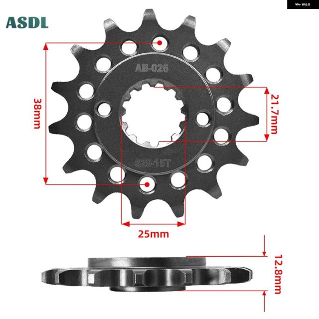 520 15T バイク 20CRMNTI フロント スプロケット サイレント カワサキ KLR650 C1-C8 95-2003 KL650 A4-A19 1990-2010 KLX650 93-96_1