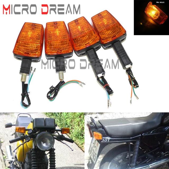 バイク ステアリングランプ コーナリングウィンカー インジケーター ライト MZ ETZ 251 ウィンカー フラッシャー アンバー イエローランプ ウィンカー