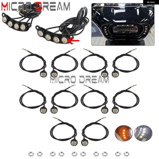 ハーレー ソフテイル ファットボブ 12V LED デイタイム ランニングライト ウィンカーライト 23MM FXFB 2018-2019 114 FXFBS 2018-2024