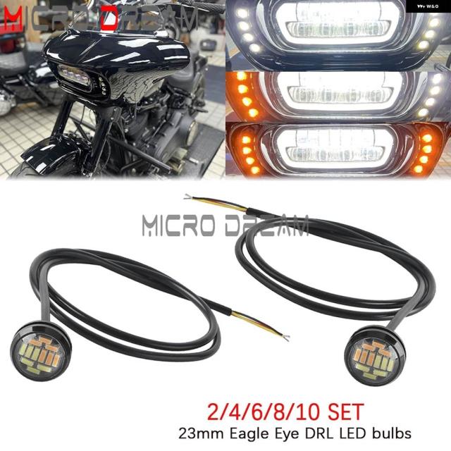 アルミLED 4014 12-SMD イーグルアイ バルブ ホワイト ランニングライト アンバー シグナル ハーレー ソフテイル ファットボブ 114 FXFBS FXFB 2018-2024