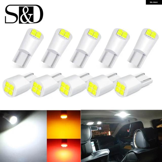10個 W5W T10 3030 LED シグナルライト 168 194 電球 パーキング ドア ドームランプ サイドクリアランスライト 室内灯 オート 12V