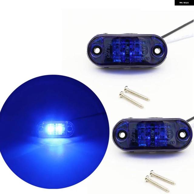 12V 24V LED サイド マーカーライト 車 アウター ライト ハザード テールライト トレーラーライト トラック 大型 トラック ランプ ブルー