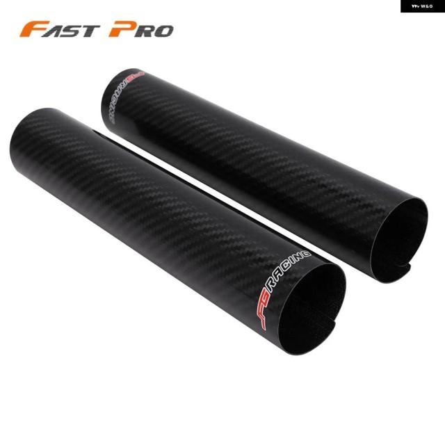 バイク 160MM-250MM カーボン フロント フォーク プロテクター ラップカバー ブラック ヤマハ KTM EXC SX SXF XC XCF X125 250_1