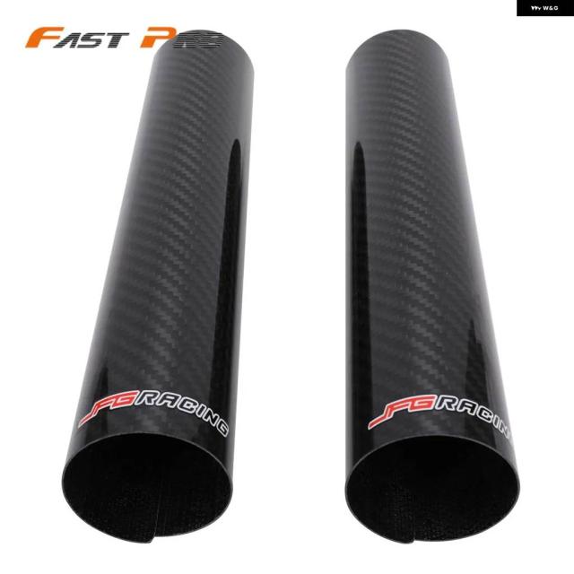 バイク 160MM-250MM カーボン フロント フォーク プロテクター ラップカバー ブラック ヤマハ KTM EXC SX SXF XC XCF X125 250_5