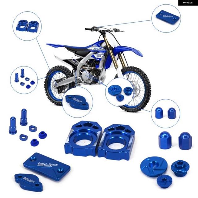 バイク フロント リア ブレーキ リザーバー カバー チェーン アジャスター アクスル ブロック エンジン カバー プラグ ヤマハ YZ WR 125 250 250F 450F