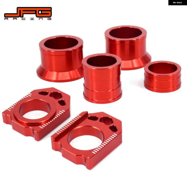 バイク フロント リア ホイール ハブ スペーサー チェーン アジャスター アクスル ブロック ホンダ CR125R CR250R CRF250R CRF450R CRF450X CRF450L