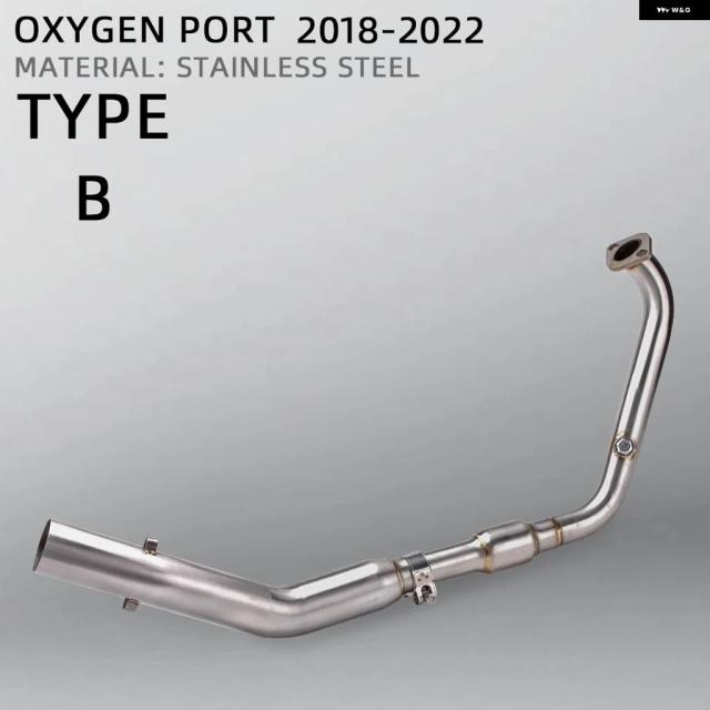 スリップオン ヤマハ YZF-R15 5 V3 R125 MT15 MT-15 2017 - 2023 バイク エキゾースト エスケープ モト マフラー フロント ミドルリンク パイプ_7