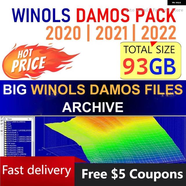 93GB WINOLS DAMOS ビッグパック 2020-2021-2022 | チップチューニングOLS マップパック - 合計サイズ 93 GB - 93 GB