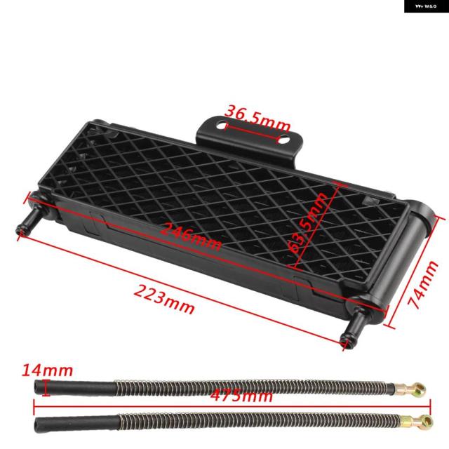 オイルクーラー バイク ラジエーター キット 水冷式 エンジン 冷却 ホンダ カワサキ モンキー モトクロス ピットダート バイク_5