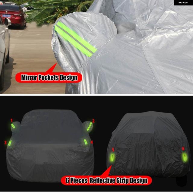 フルカーカバー ランドローバー レンジローバー スポーツ ヴェラール SUV サンシェード 紫外線防止 雨雪対策 防風_3