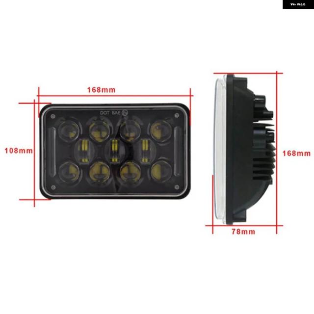 トラック ライト スクエア 4X6インチ LED ヘッドライト 防水 ドライビングランプ ホンダ XR250 XR400 XR650 スズキ DRZ 車 オフロード バイク_2