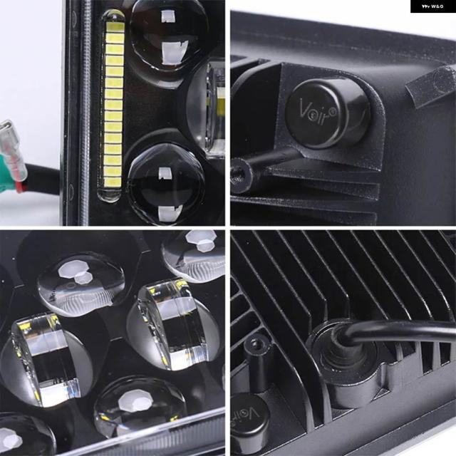 トラック ライト スクエア 4X6インチ LED ヘッドライト 防水 ドライビングランプ ホンダ XR250 XR400 XR650 スズキ DRZ 車 オフロード バイク_3
