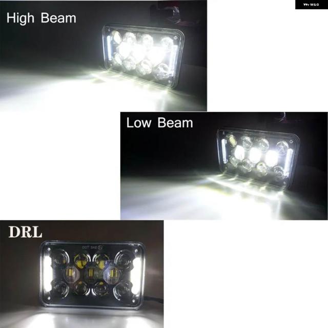 トラック ライト スクエア 4X6インチ LED ヘッドライト 防水 ドライビングランプ ホンダ XR250 XR400 XR650 スズキ DRZ 車 オフロード バイク_5