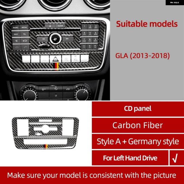 メルセデス ベンツ W176 A クラス GLA X156 CLA C117 カーボン カー インテリア センター コンソール パネル トリム ステッカー チューニング_10