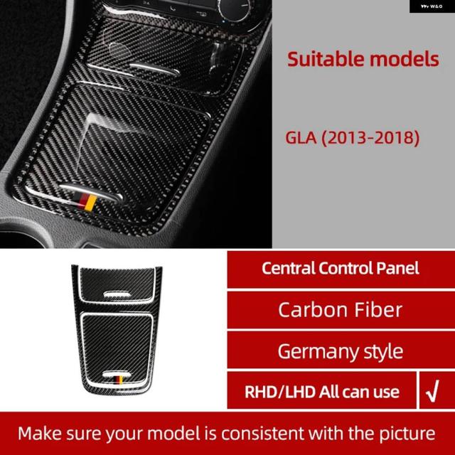 メルセデス ベンツ W176 A クラス GLA X156 CLA C117 カーボン カー インテリア センター コンソール パネル トリム ステッカー チューニング_12