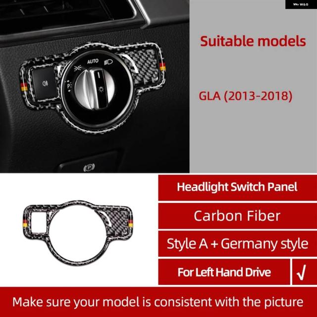メルセデス ベンツ W176 A クラス GLA X156 CLA C117 カーボン カー インテリア センター コンソール パネル トリム ステッカー チューニング_13