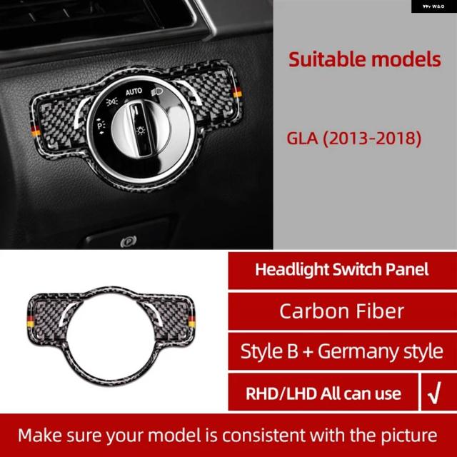 メルセデス ベンツ W176 A クラス GLA X156 CLA C117 カーボン カー インテリア センター コンソール パネル トリム ステッカー チューニング_14