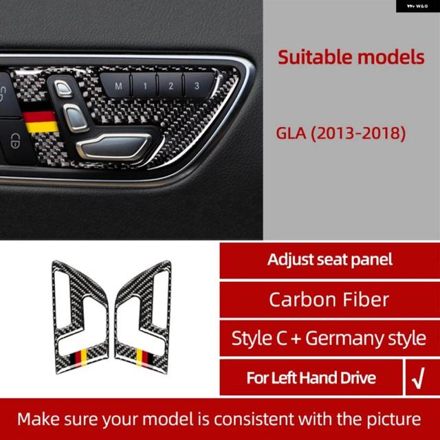 メルセデス ベンツ W176 A クラス GLA X156 CLA C117 カーボン カー インテリア センター コンソール パネル トリム ステッカー チューニング_18