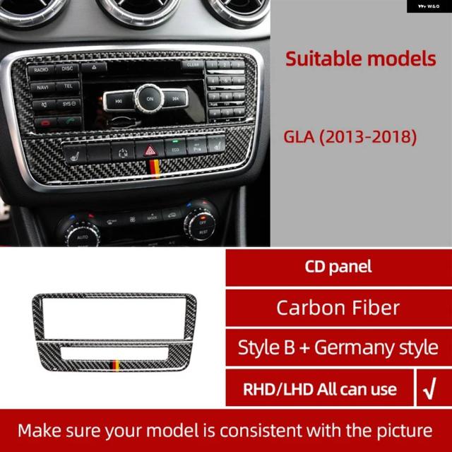 メルセデス ベンツ W176 A クラス GLA X156 CLA C117 カーボン カー インテリア センター コンソール パネル トリム ステッカー チューニング_7
