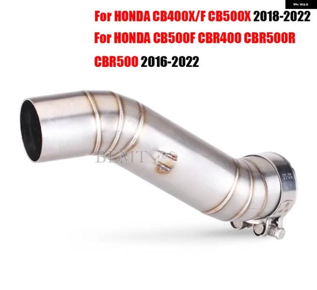 バイク エキゾーストマフラー エスケープ ミドルリンク パイプ ホンダ CB500R CBR500R CB500F CB500X CBR400 2016 - 2022