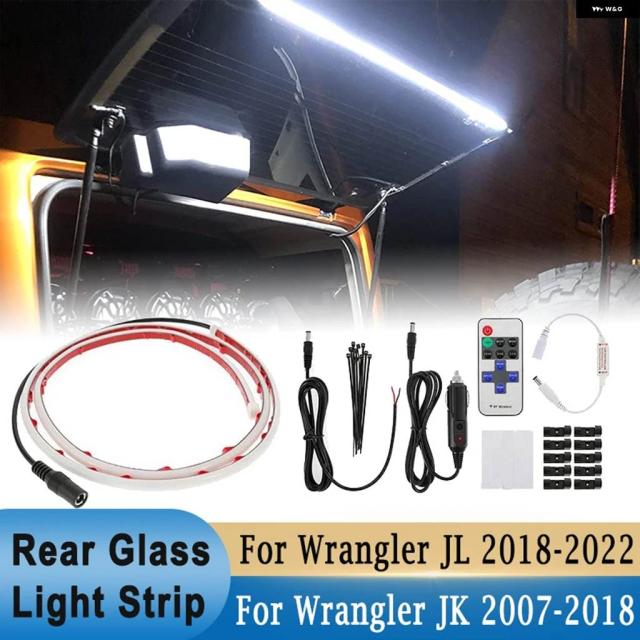LED リアガラスリフトゲート ドーム ライトバー ストリップ ジープ ラングラー JK JKU 2007-2018 JL JLU 2018-2022 100CM リモコン