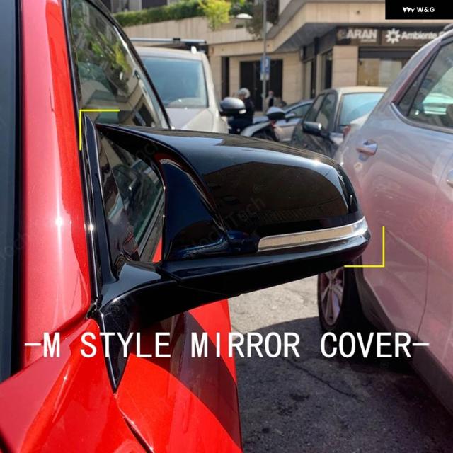 2個 バックミラー カバー キャップ カーボンブラック BMW シリーズ 1 2 3 4 X M 220I 328I 420I F20 F21 F22 F23 F30 F32 F33 F36 X1