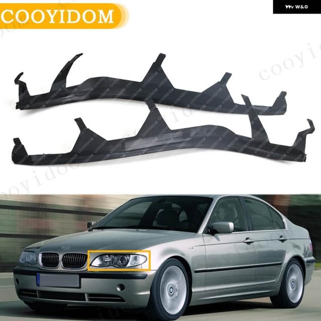 車用フロントアッパー ヘッドライト カバー ストリップ BMW E46 325I 2002-2005 トリム ヘッドライト シーリングストリップガスケット 63126921859 63126921860