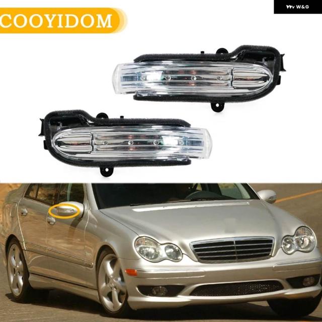 車用フロント マーカーライト ドアミラー リアビューミラー メルセデス ベンツ W203 4ドア 2004 2005-2007 ウィンカー インジケーター サイドランプ