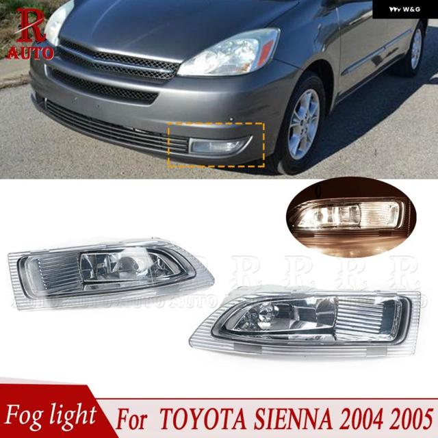 車用フロント バンパー フォグランプ アセンブリ トヨタ シエナ 2004 2005 ドライビング フォグランプ 電球 付き 81220-AE010 81210-AE010